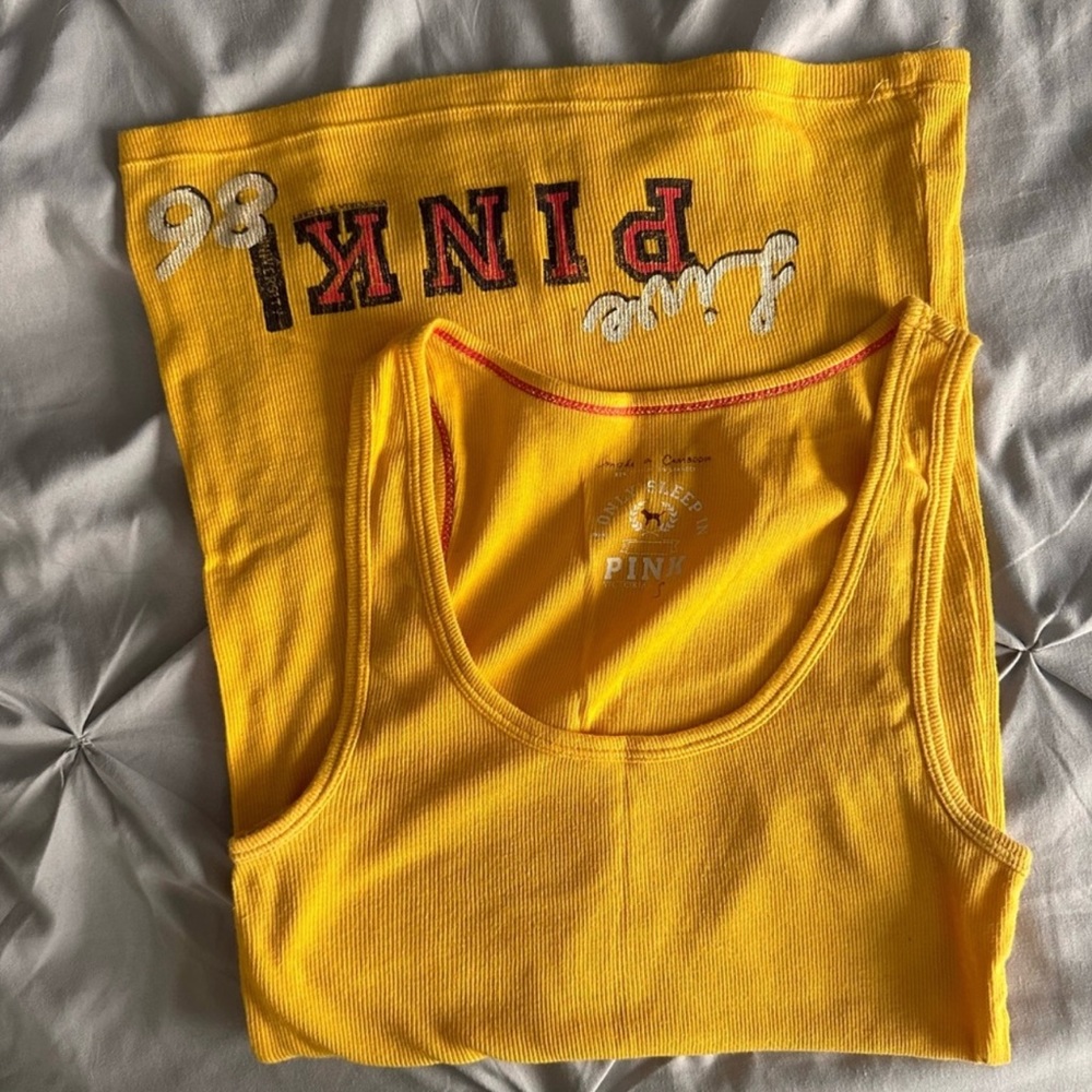 Yellow VS Pink tank top